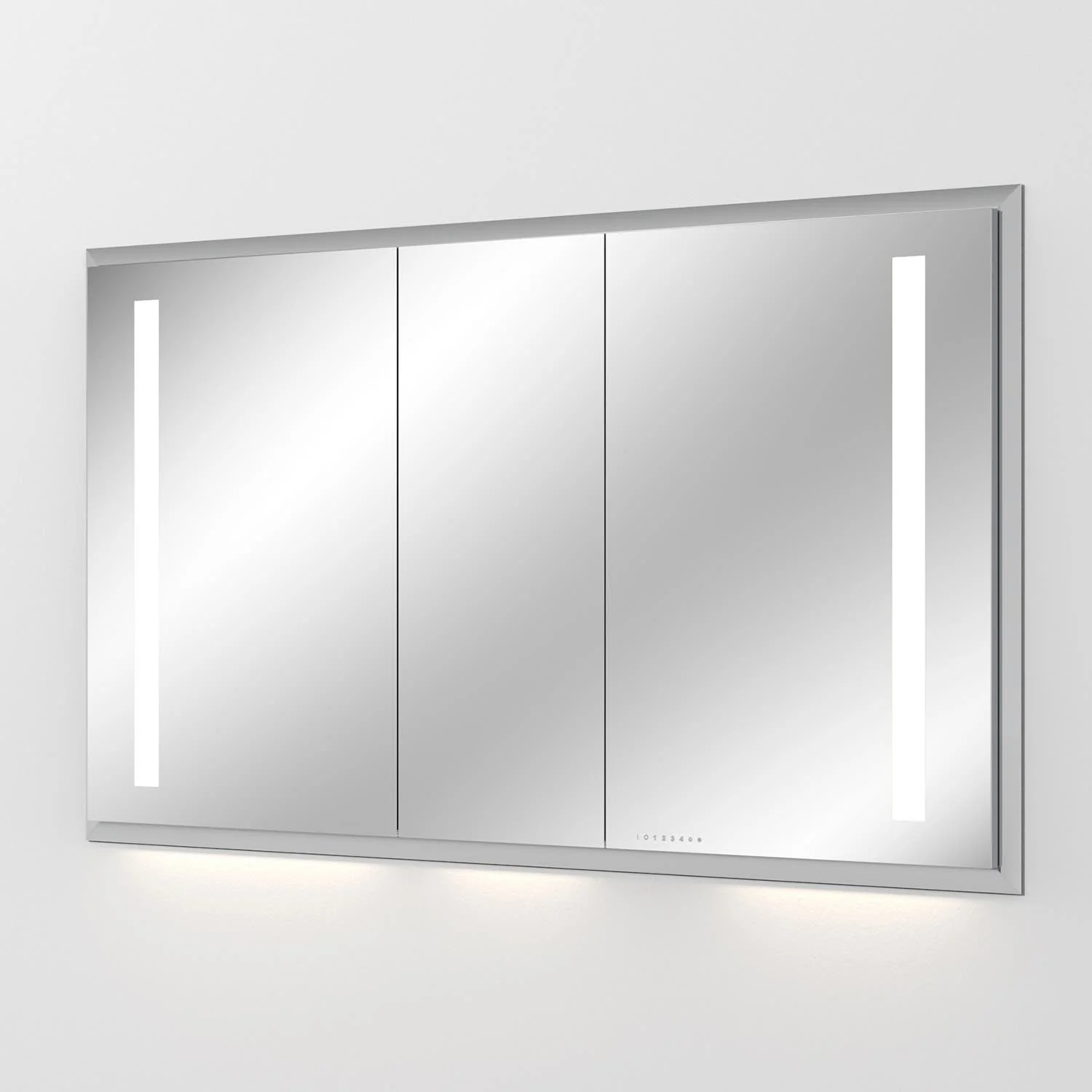 Sanipa Reflection Aluminium-Wandeinbau-Spiegelschrank WILMA 135 mit LED-Beleuchtung