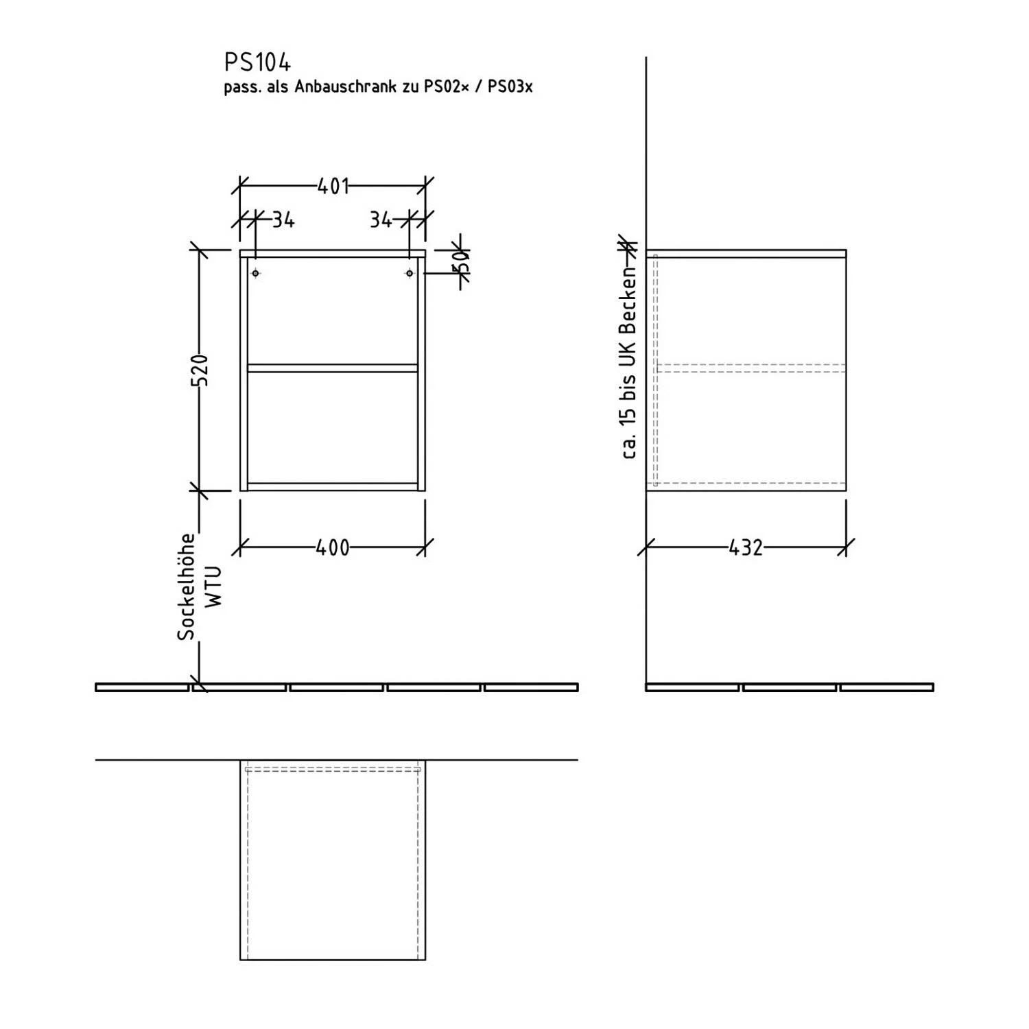 Sanipa Solo One Euphoria/Harmonia Anbauregal 40 x 52 cm Bild 4