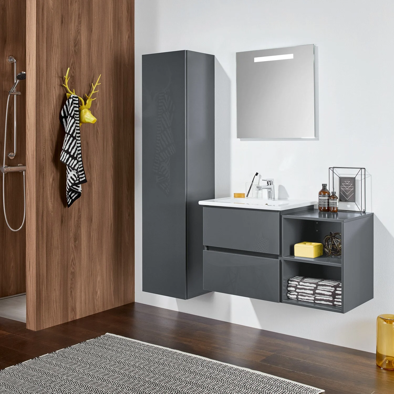 Sanipa Solo One Hochschrank 40 x 170 cm, Anschlag links Bild 2