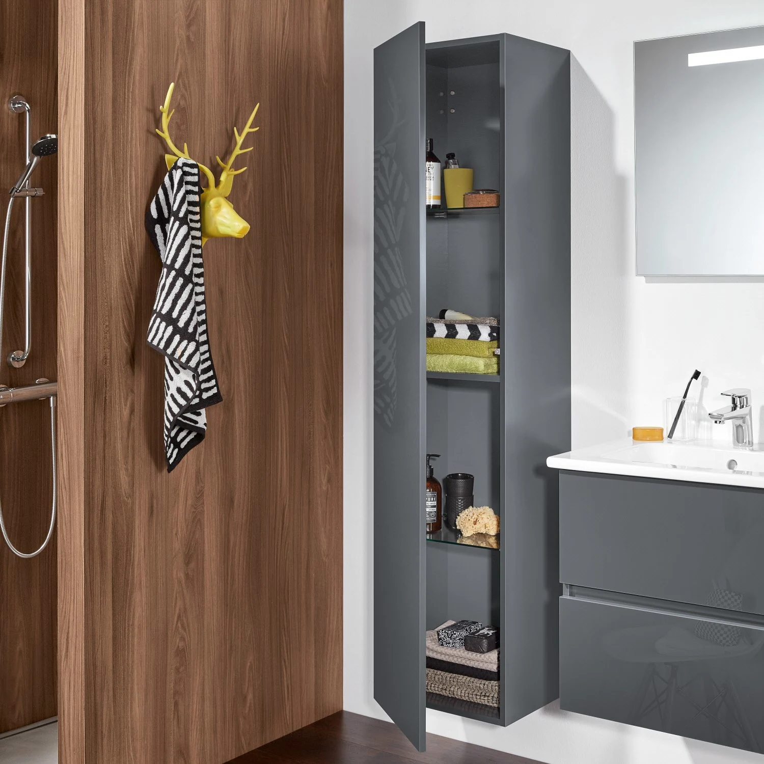 Sanipa Solo One Hochschrank 40 x 170 cm, Anschlag links Bild 3