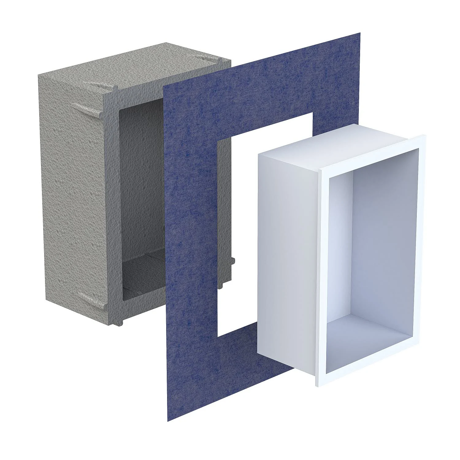 Schedel Nischeneinsatz 30 x 20 x 12 cm mit Rahmen 1,5 cm