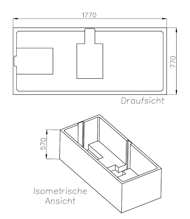 Schedel Wannenträger für Kaldewei Cayono Duo 180 x 80 cm Bild 2