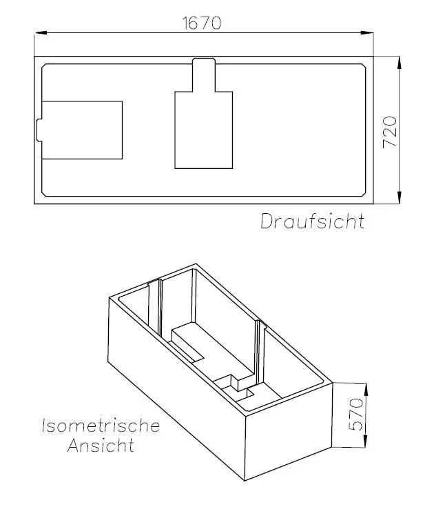 Schedel Wannenträger für Kaldewei Classic Duo 170 x 75 cm Bild 2