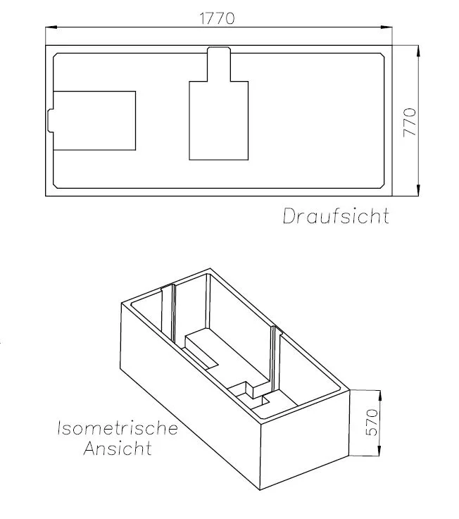 Schedel Wannenträger für Kaldewei Classic Duo 180 x 80 cm Bild 2