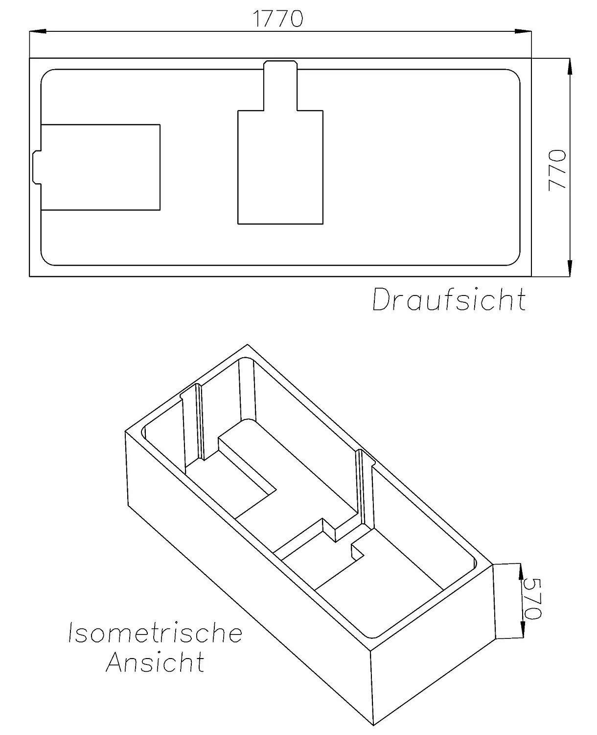 Schedel Wannenträger für Kaldewei Conoduo 180 x 80 cm Bild 2
