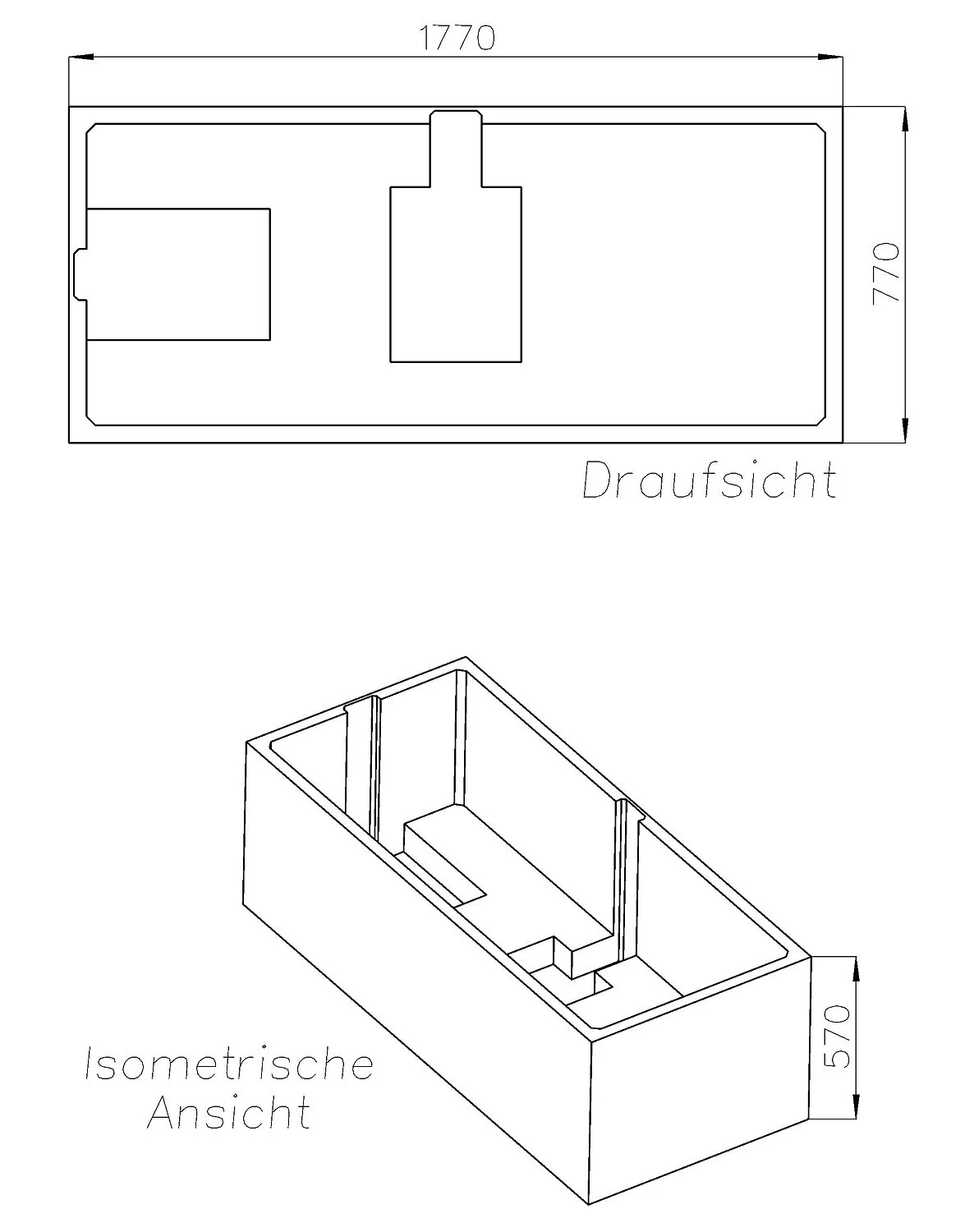 Schedel Wannenträger für Villeroy & Boch Loop & Friends Duo Badewanne 180 x 80 cm Bild 2