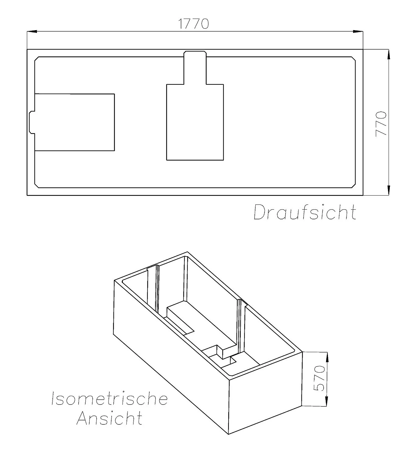 Schedel Wannenträger für Villeroy & Boch Loop & Friends Square Duo Badewanne 180 x 80 cm Bild 2