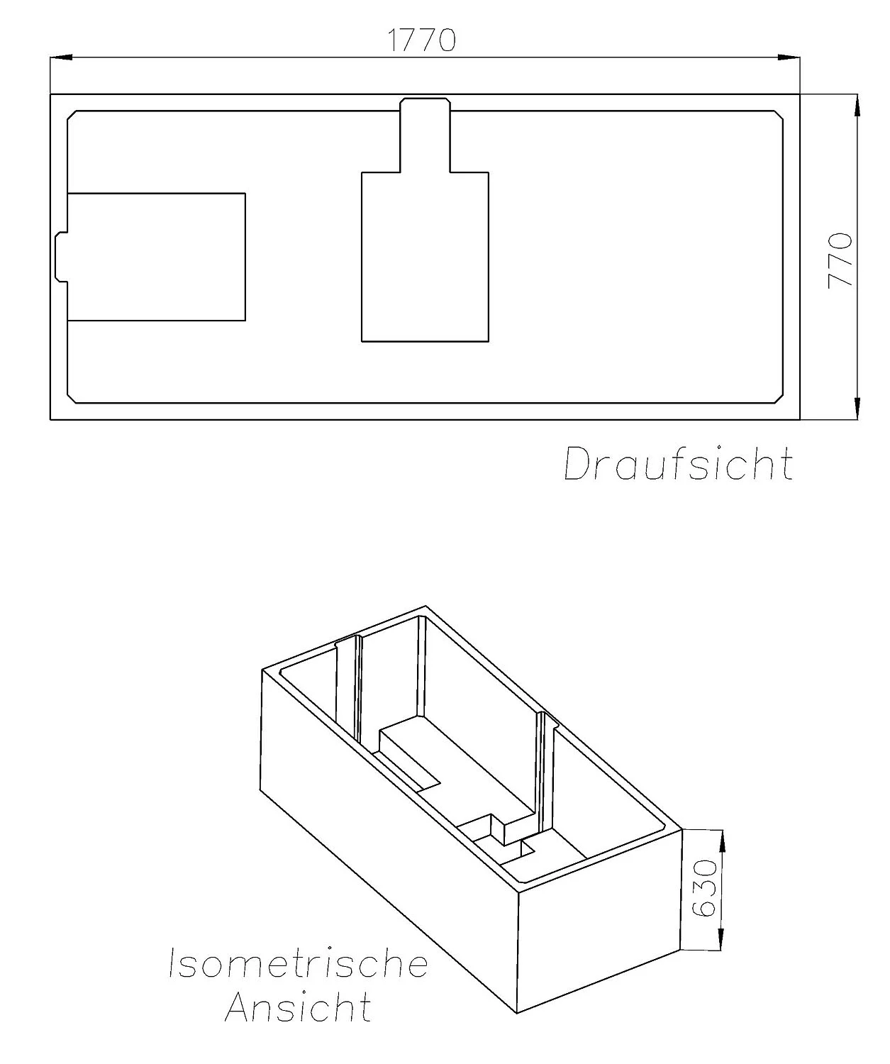 Schedel Wannenträger für Villeroy & Boch O.novo Duo Badewanne 180 x 80 cm Bild 2