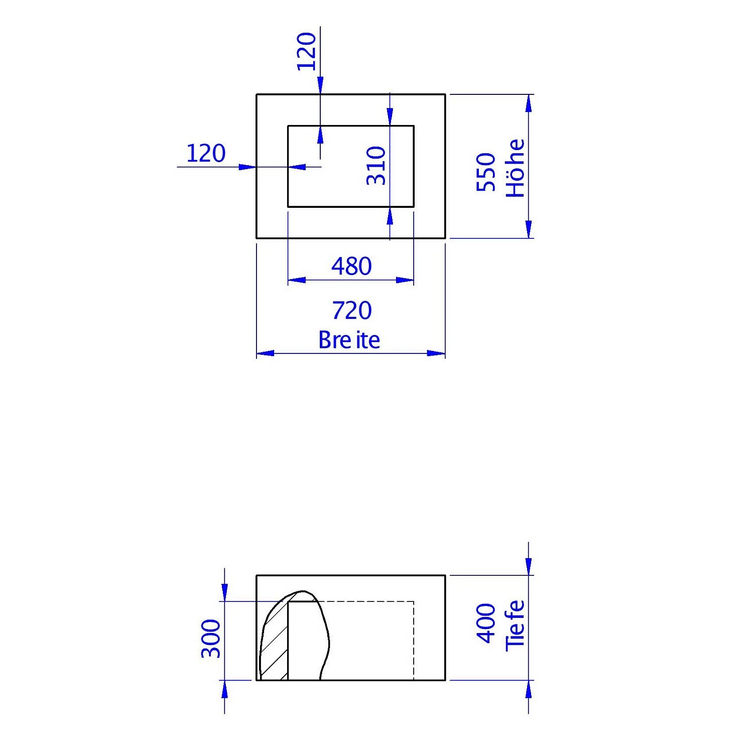 Schedel Anbaumodul für Wannenträger sitzhoch 55 x 72 x 40 cm Bild 2