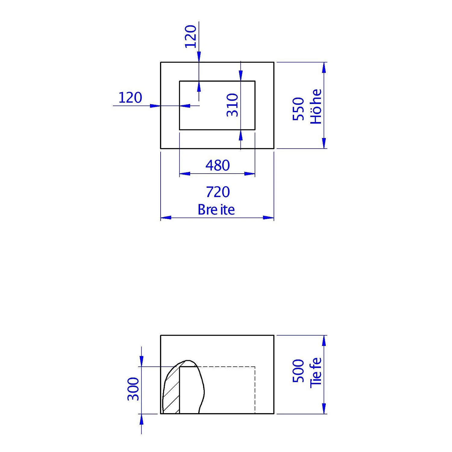 Schedel Anbaumodul für Wannenträger sitzhoch 55 x 72 x 50 cm Bild 2