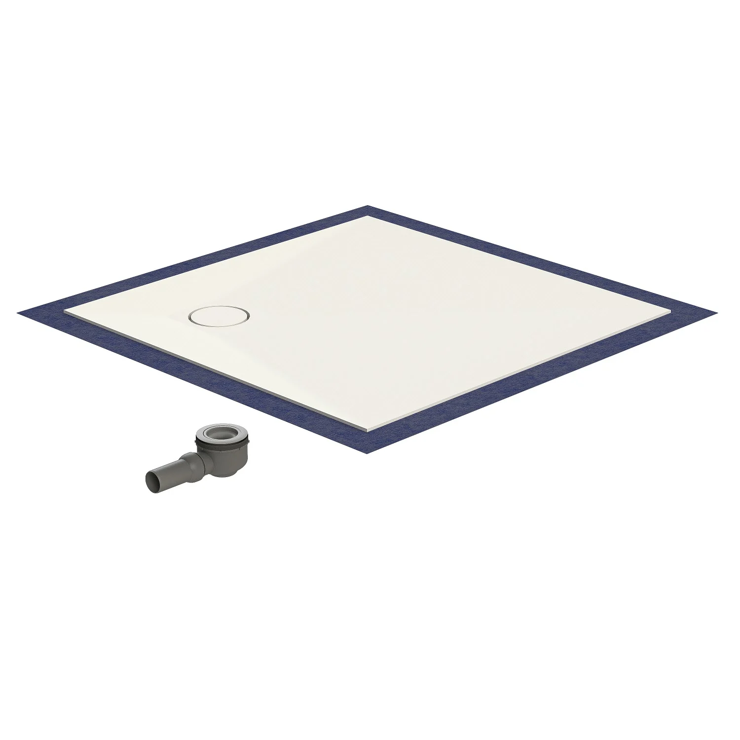 Schedel Plan Plus Mineral-Duschelement bodeneben 100 x 100 cm, Eck-Ablauf