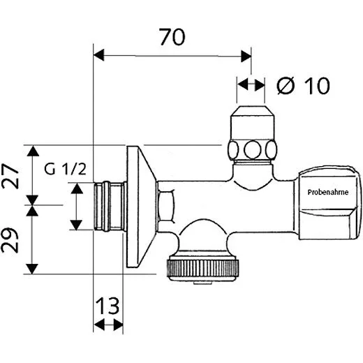 SCHELL Probenahme-Eckventil Kombiarmatur Bild 2