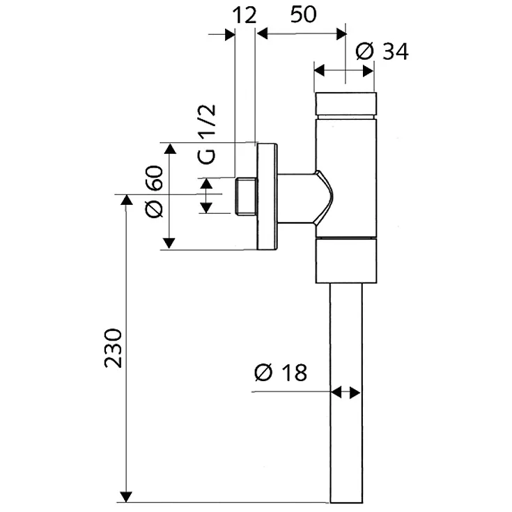 Schell Urinal-Spülarmatur SCHELLOMAT BASIC SV mit Absperrventil Bild 4