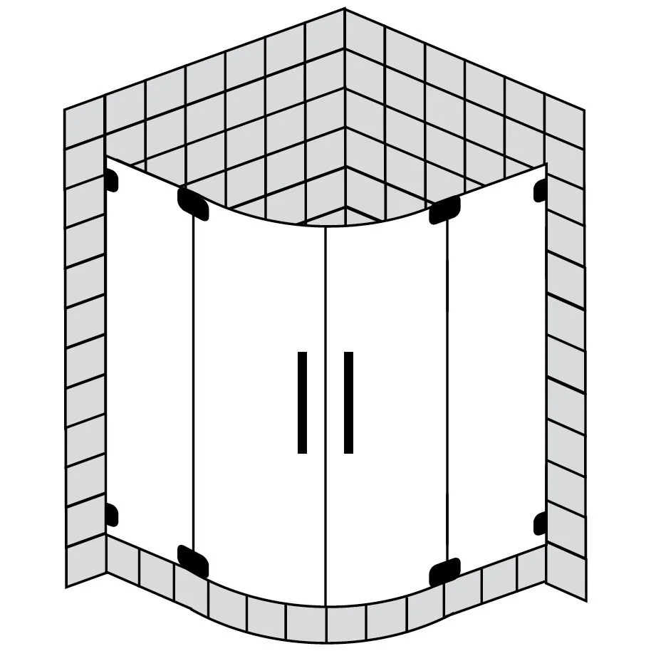 Sprinz Achat R Plus Pendeltüren für Rundduschen bis 90 x 90 x 200 cm