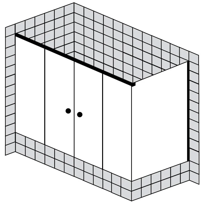 Sprinz Tansa Schiebetüren Fronteinstieg auf Badewanne bis 200 x 90 x 150 cm