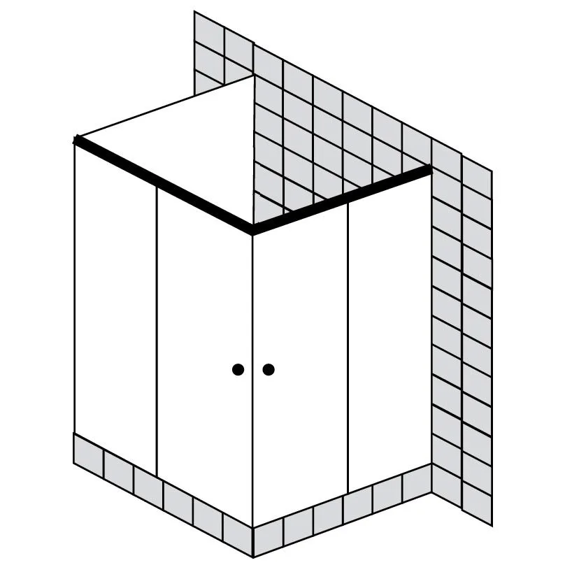 Sprinz Tansa U-Kabine mit Eckeinstieg bis 90 x 90 x 200 cm
