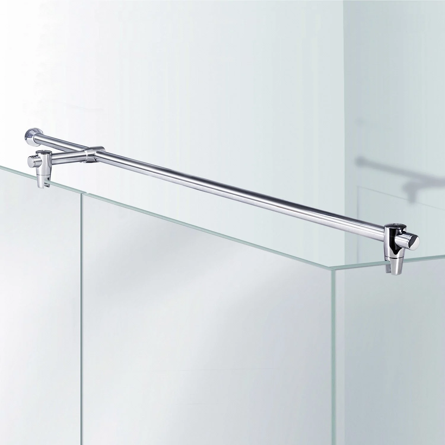 Sprinz Haltestange rund mit T-Stück, Glas - Wand, Länge 100 cm