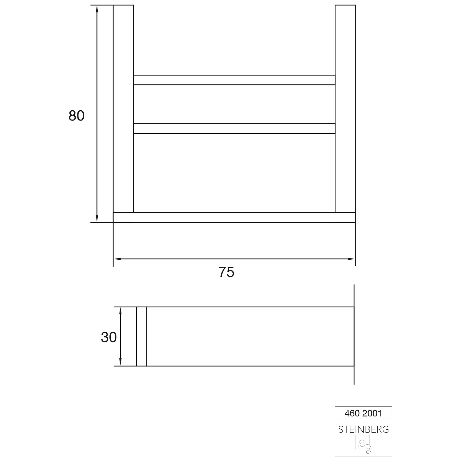 Steinberg Serie 460 Glashalter, mit Glas satiniert weiß Bild 2