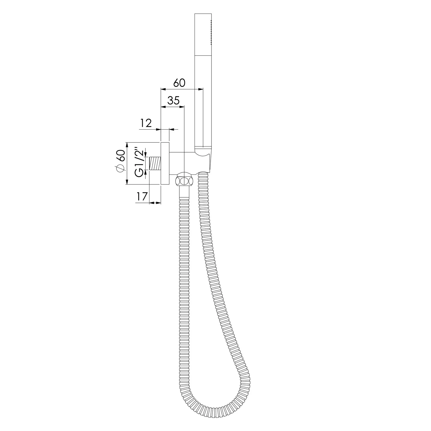 Steinberg Serie 100 Handbrausegarnitur mit integriertem Wandanschlussbogen Bild 4