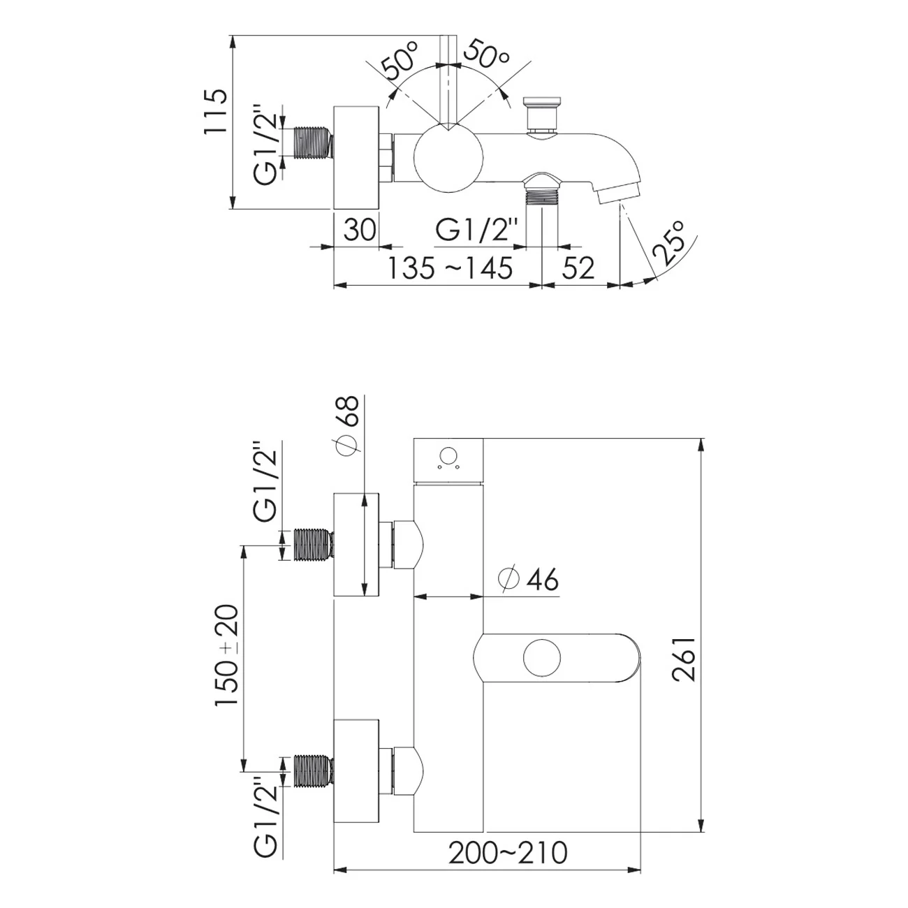 Steinberg Serie 100 Wannen-Einhebelmischbatterie Bild 5