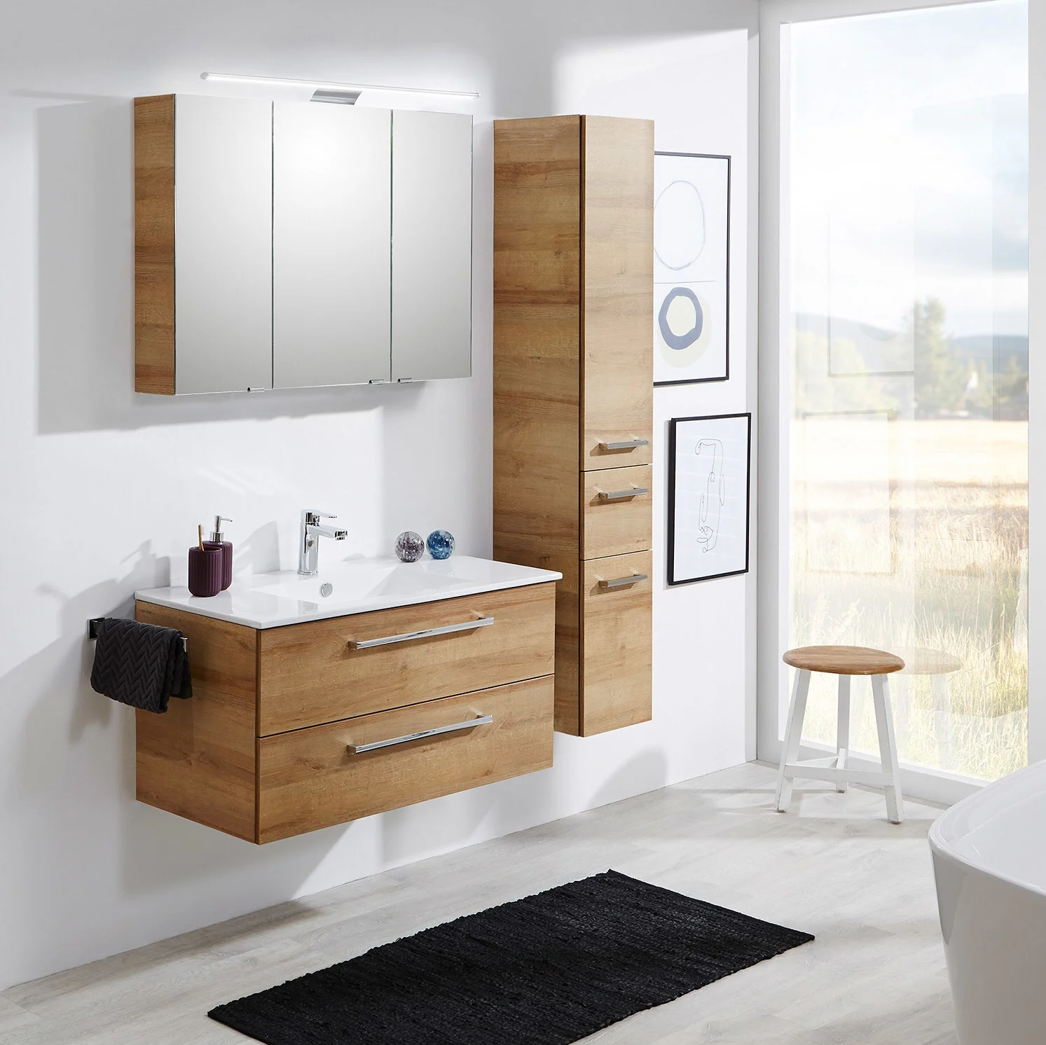 Steinkamp Life 2.0 Spiegelschrank 100 cm mit LED Aufsatzleuchte Bild 7