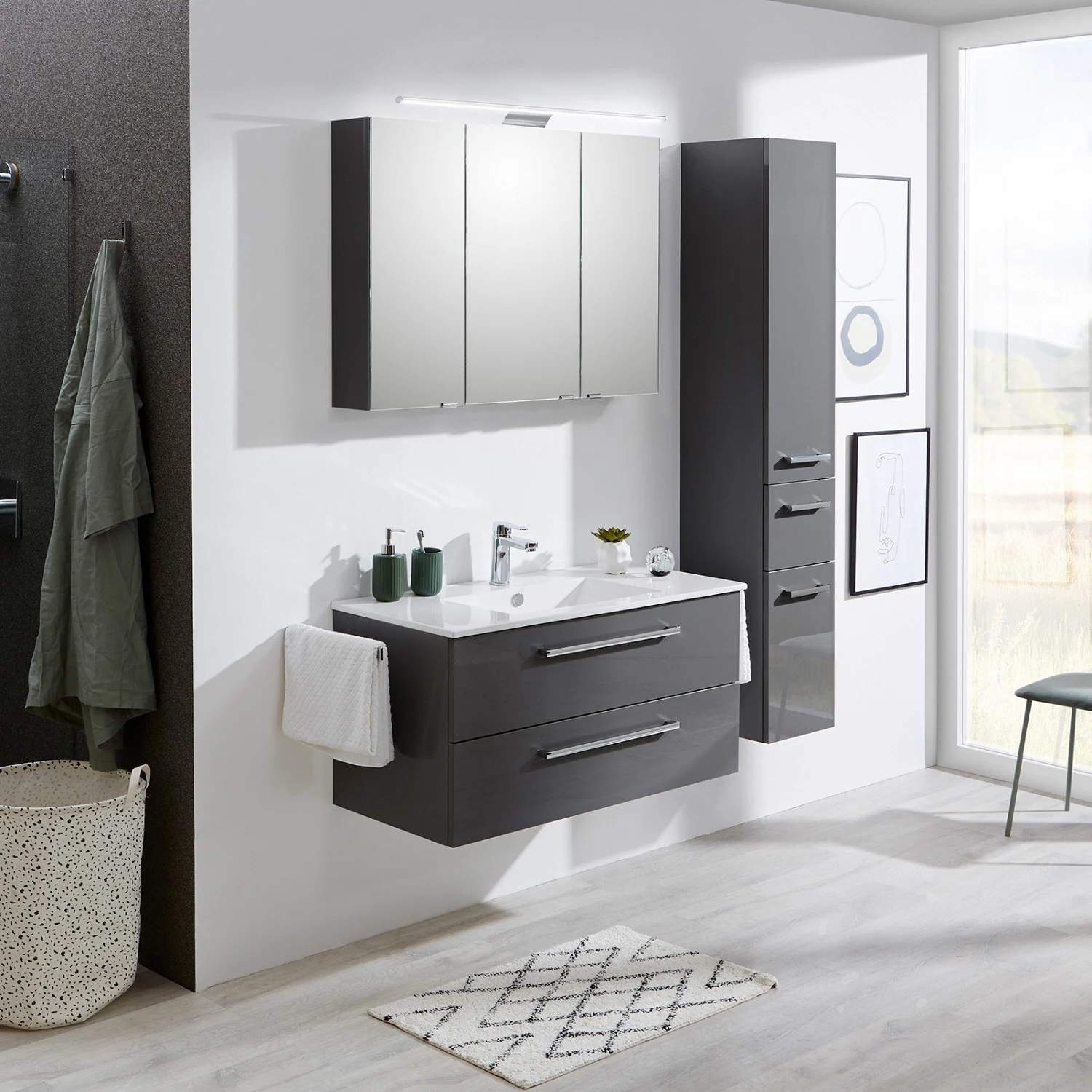 Steinkamp Life 2.0 Spiegelschrank 100 cm mit LED Aufsatzleuchte Bild 7
