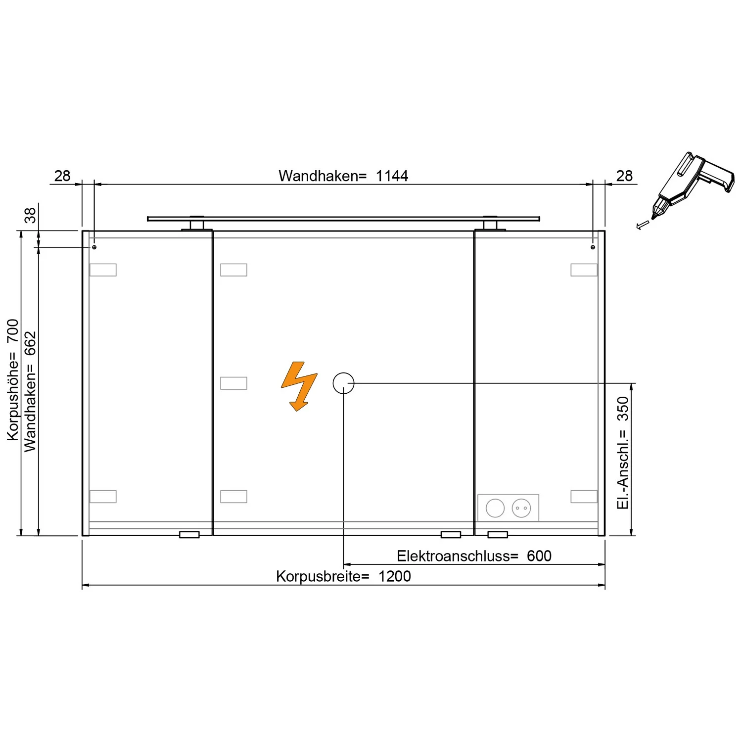 Steinkamp Life 2.0 Spiegelschrank 120 cm mit LED Aufsatzleuchte Bild 5