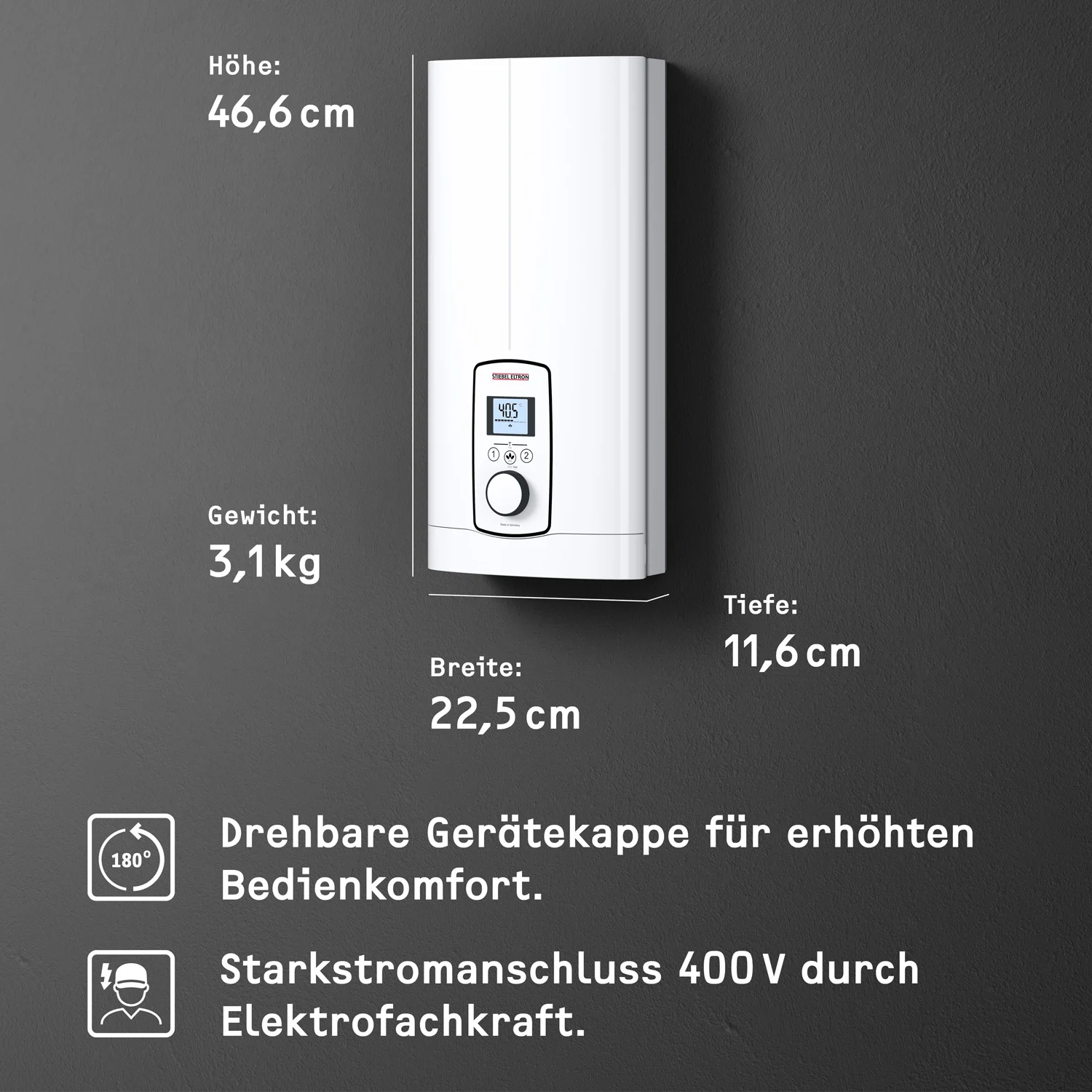 Stiebel Eltron Komfort Durchlauferhitzer DEL 18 21 24 Plus Bild 4
