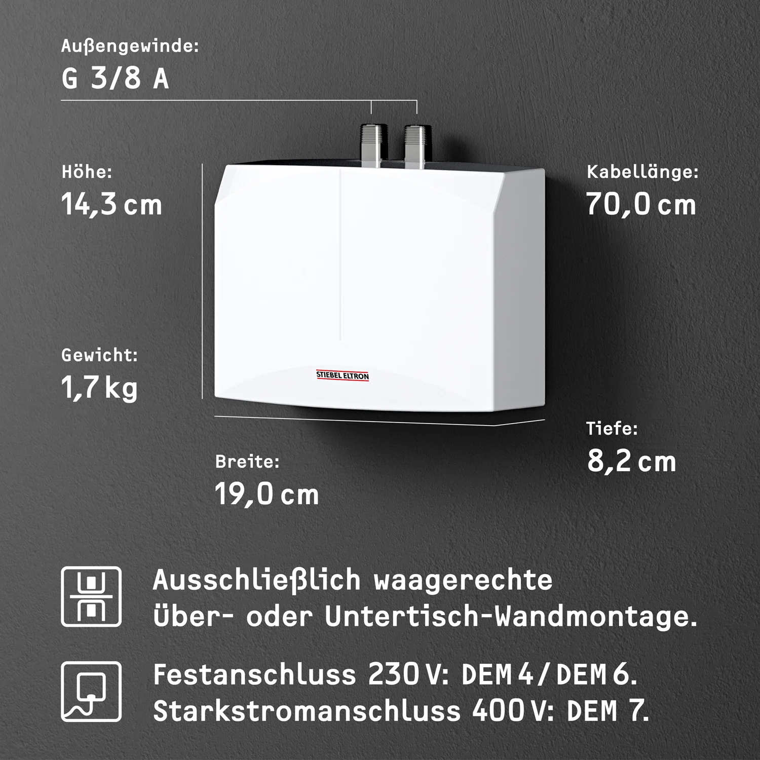 Stiebel Eltron DEM 7 Mini-Durchlauferhitzer, offen/geschlossen Bild 4
