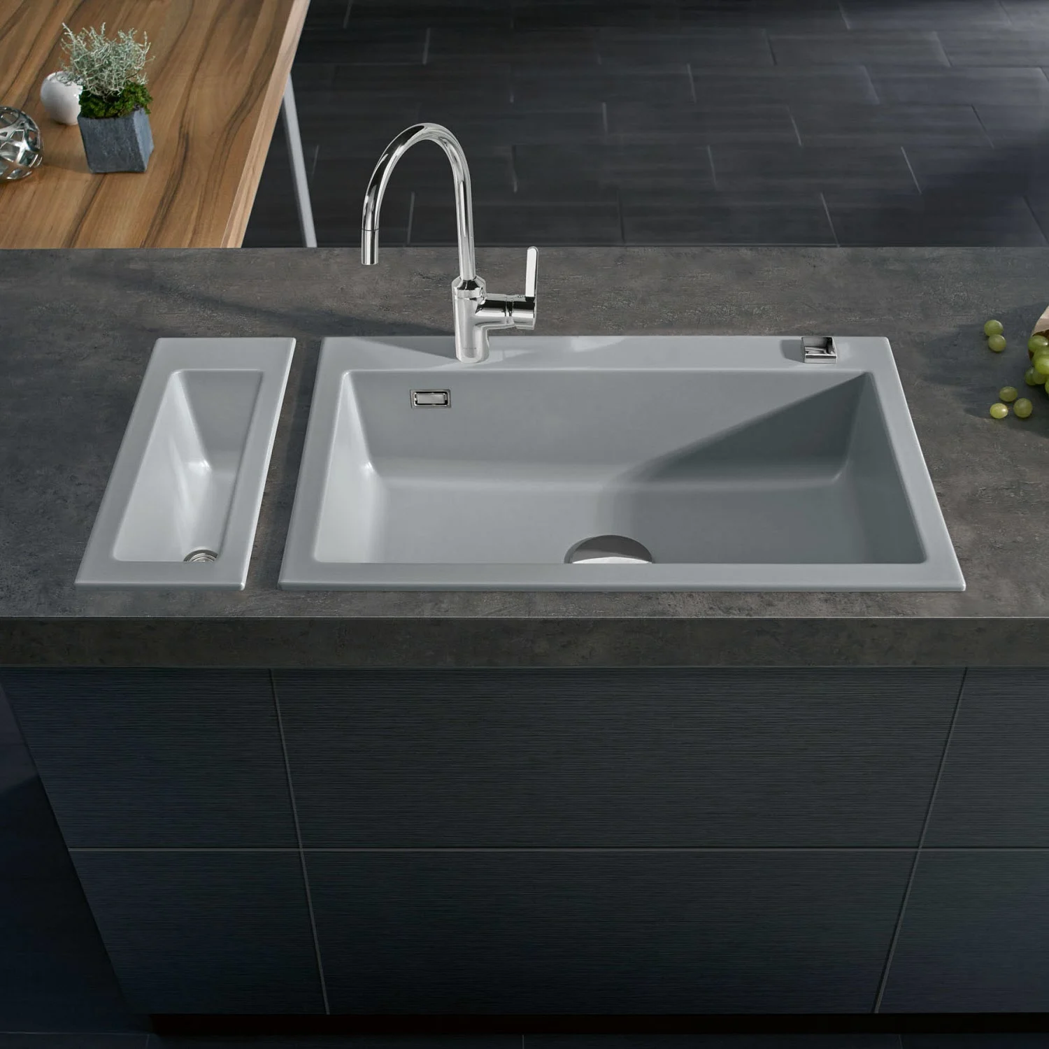 Zlewozmywak ceramiczny zamontowany w blacie kuchennym, Systemceram