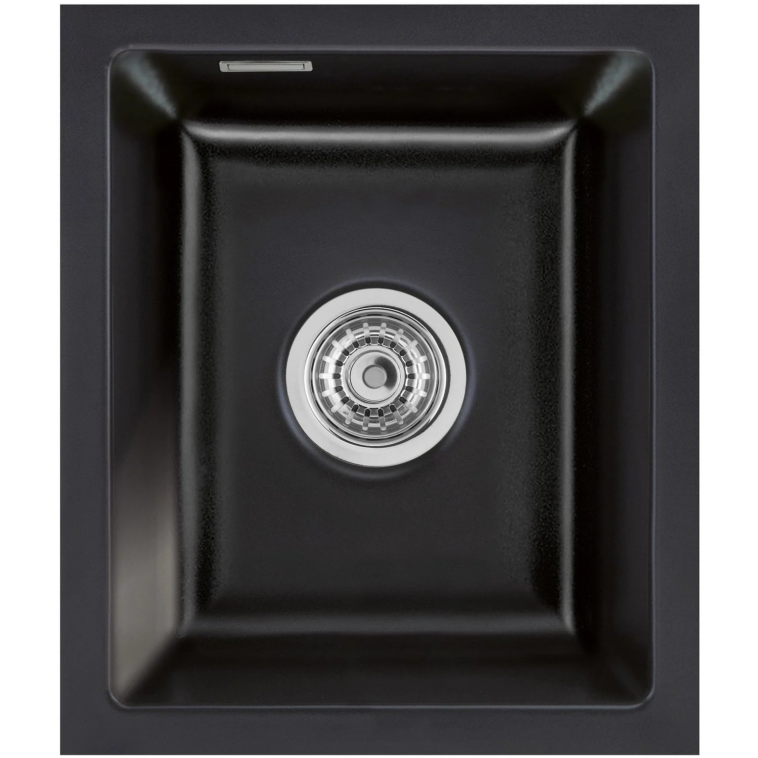 Czarny zlew z widokiem z góry, Systemceram