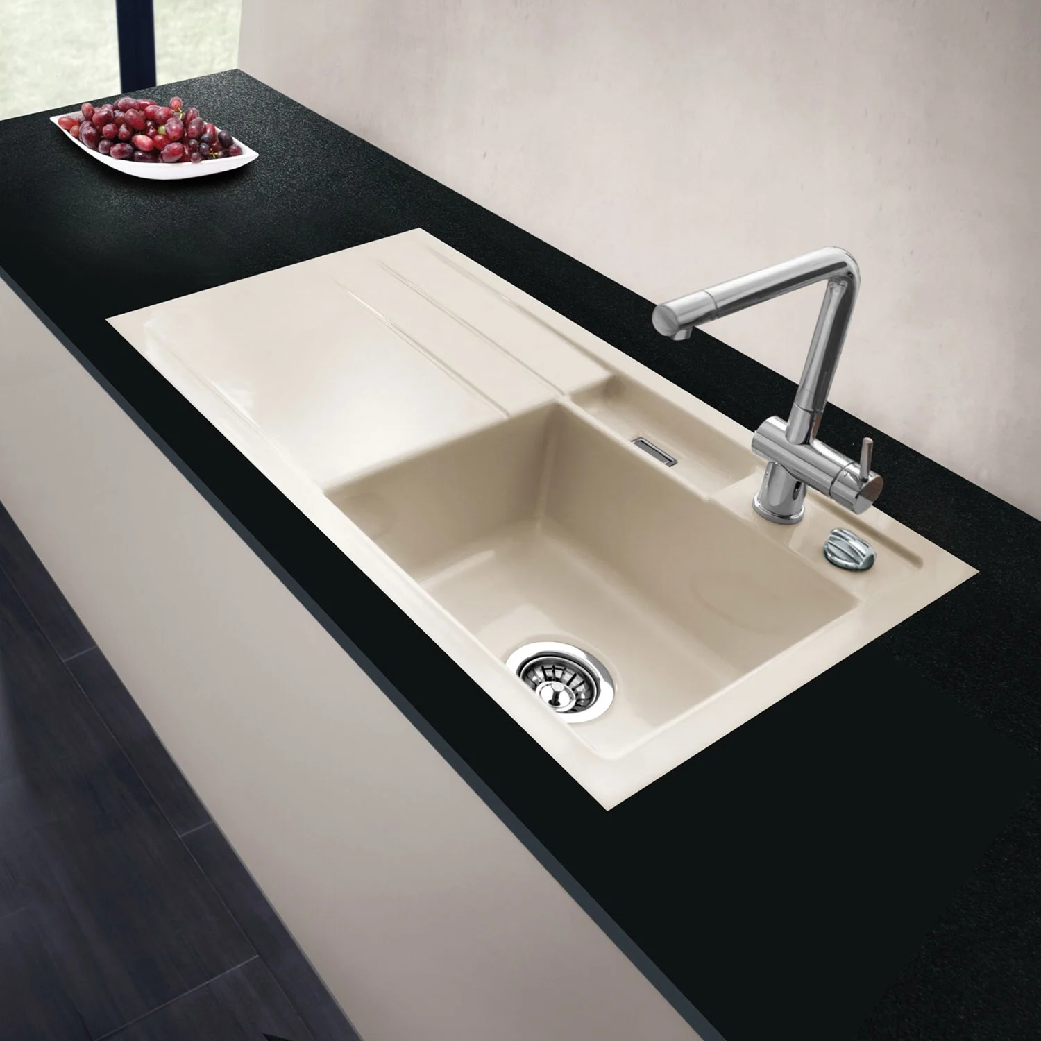 Zlewozmywak ceramiczny zintegrowany z blatem, Systemceram
