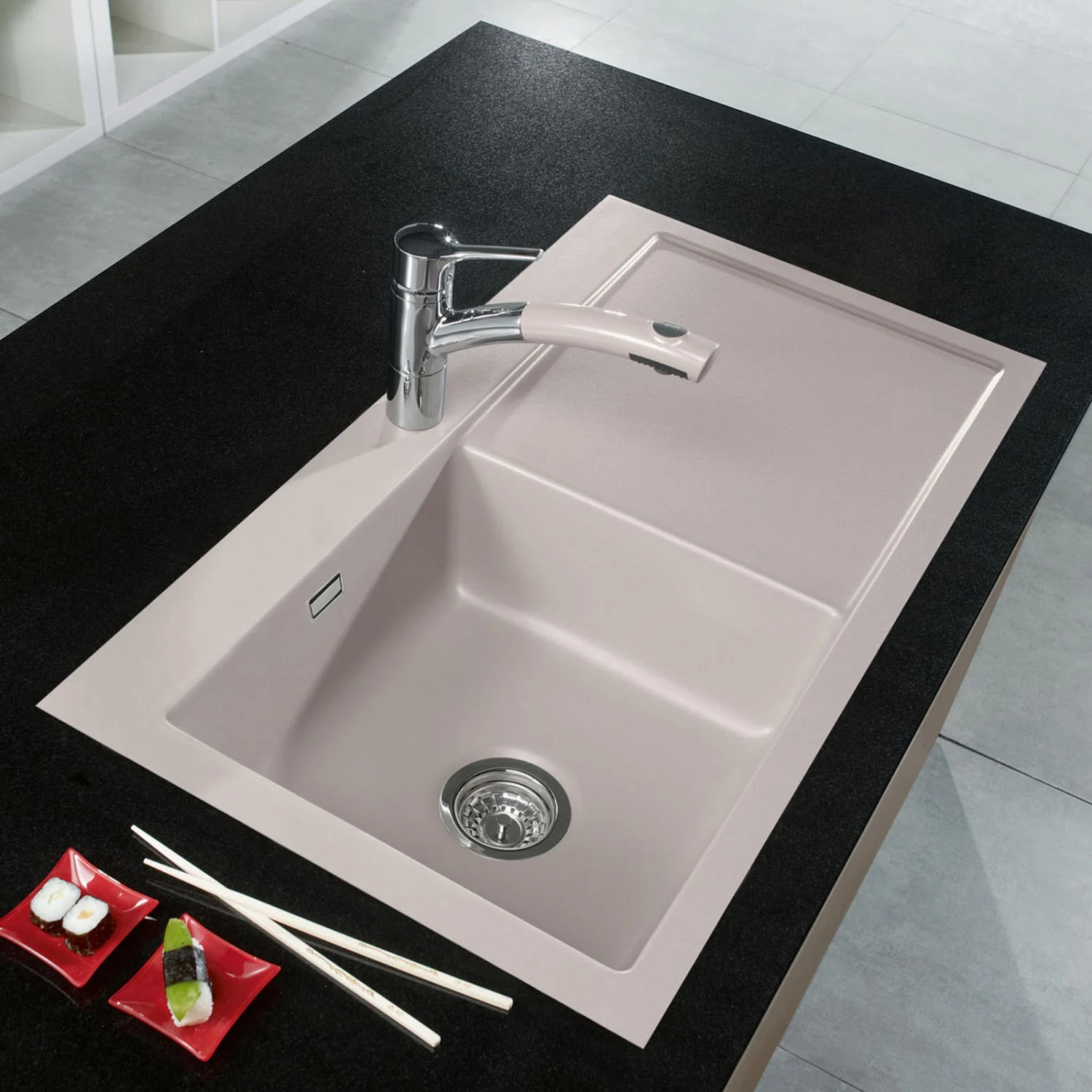 Zlewozmywak ceramiczny zintegrowany z blatem, Systemceram