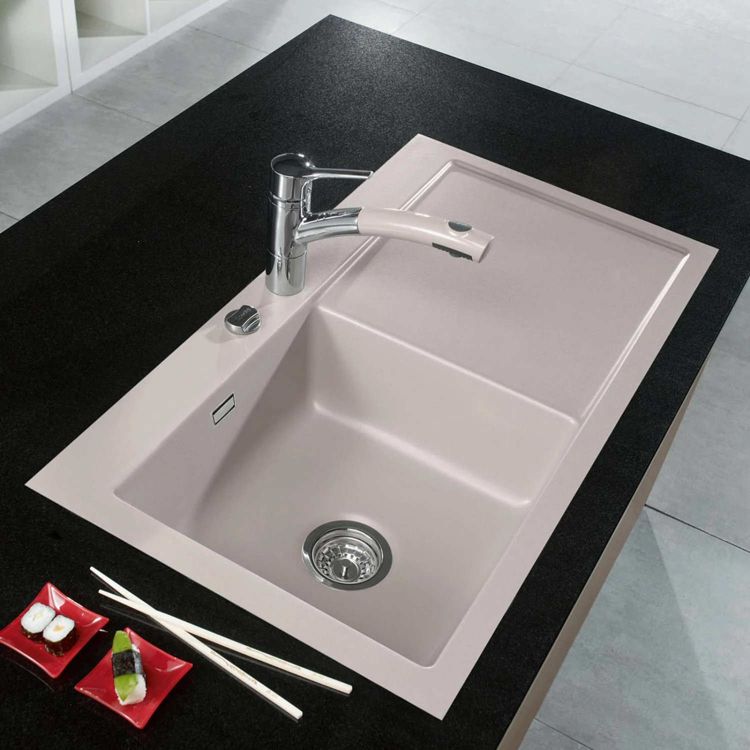 Zlewozmywak ceramiczny zintegrowany z blatem, Systemceram