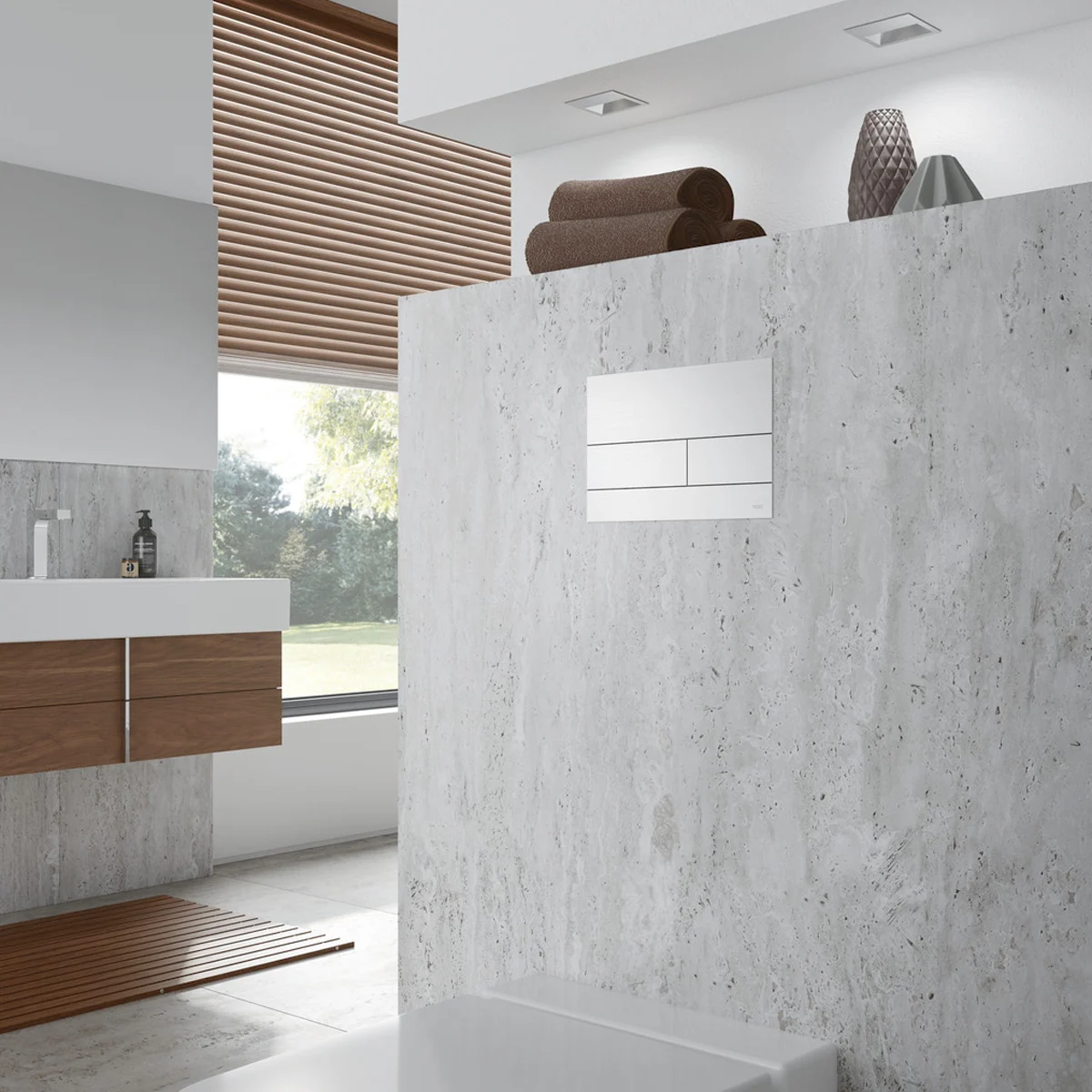 TECE TECEsquare II Metall WC-Betätigungsplatte für Zweimengentechnik Bild 2