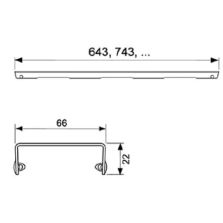 TECE TECEdrainline Designrost basic für Duschrinne gerade 100 cm gebürstet Bild 3