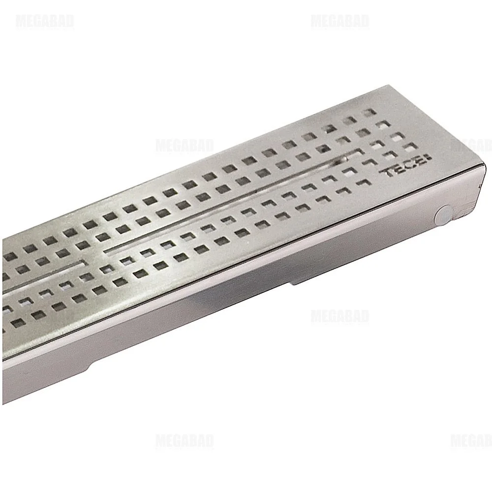 TECE TECEdrainline Designrost quadratum für Duschrinne gerade 100 cm gebürstet