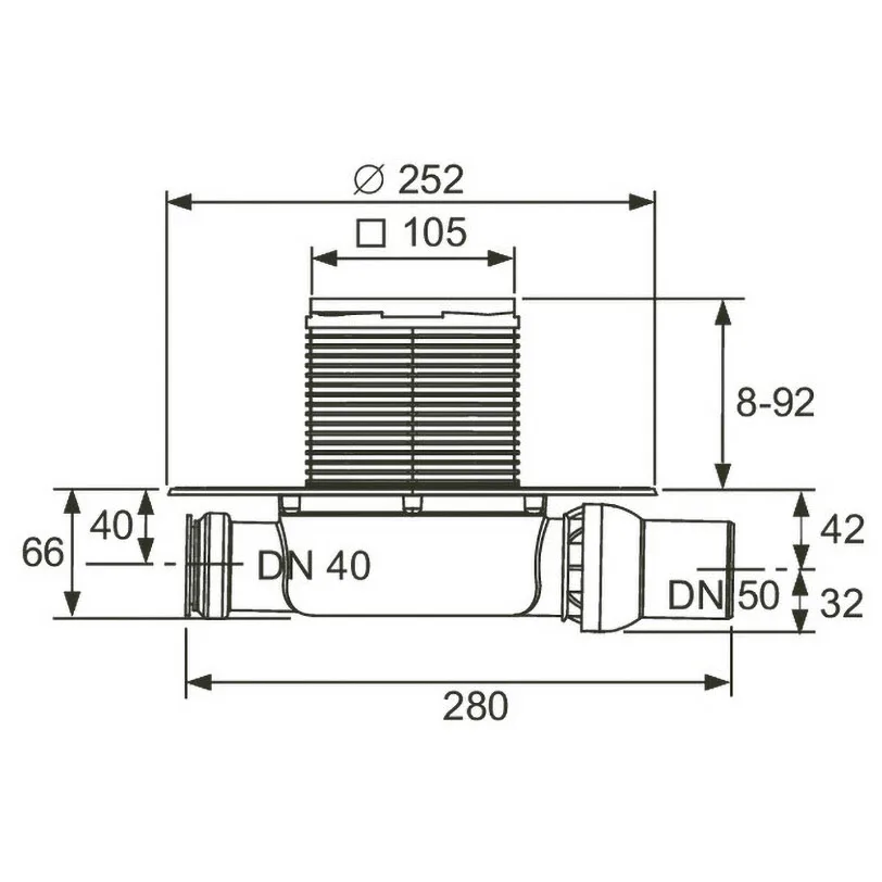 TECE TECEdrainpoint S 100 Ablaufset Superflach mit Seal Systen Uniflachflansch Bild 2