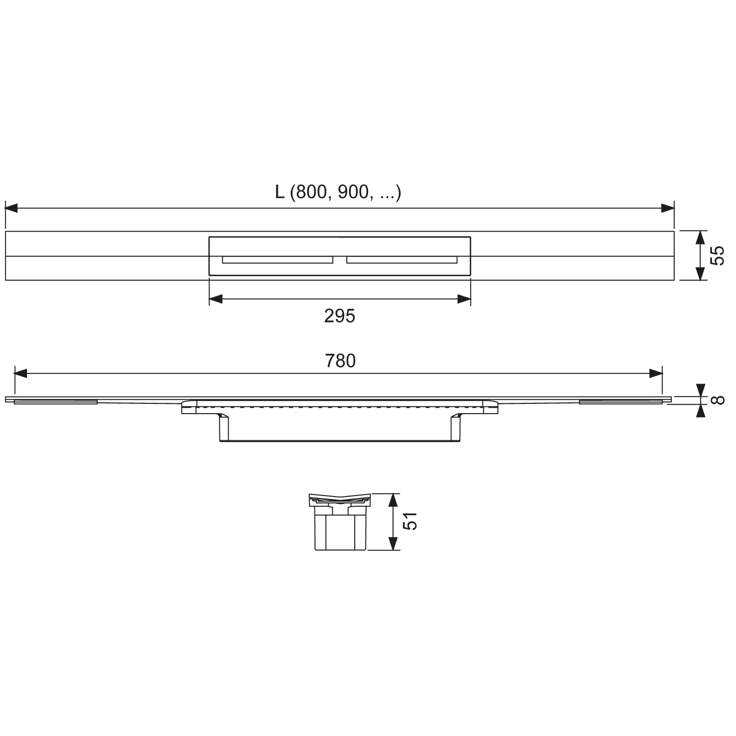 TECE TECEdrainprofile Duschprofil 100 cm Bild 3