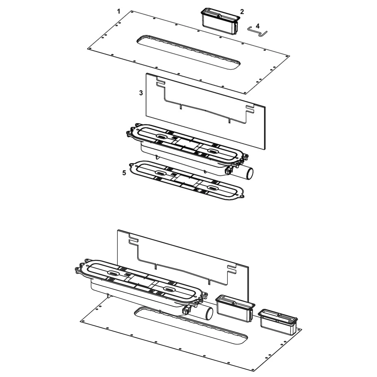 TECE TECEdrainprofile Ablauf "Flach", Auslauf seitlich Bild 3
