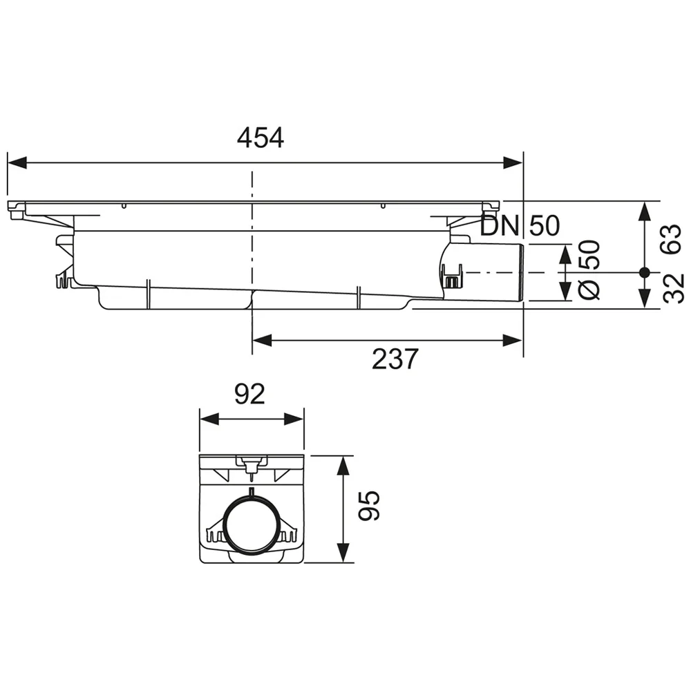 TECE TECEdrainprofile Ablauf "Norm", Auslauf seitlich Bild 4