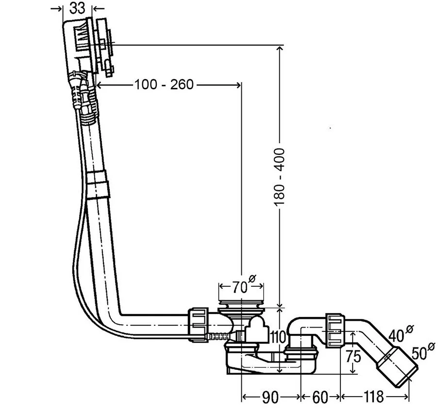 Viega Multiplex Trio Funktionseinheit 6161.52 Ab-Ein- und Überlaufgarnitur Normallänge Bild 2