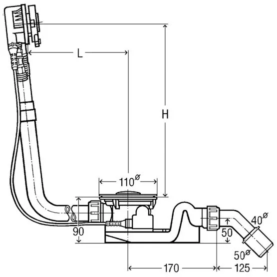 Viega Rotaplex Trio Funktionseinheit 6141.72 Ab- und Überlaufgarnitur Überlänge Bild 2
