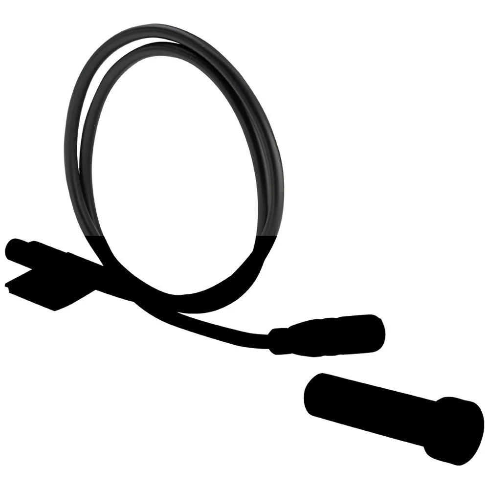 Czarny kabel z złączami w widoku bocznym, Viega