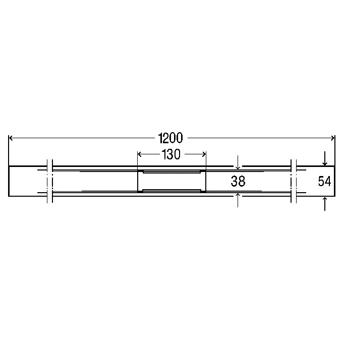 Rysunek techniczny kanału odwadniającego 1200 mm, Viega