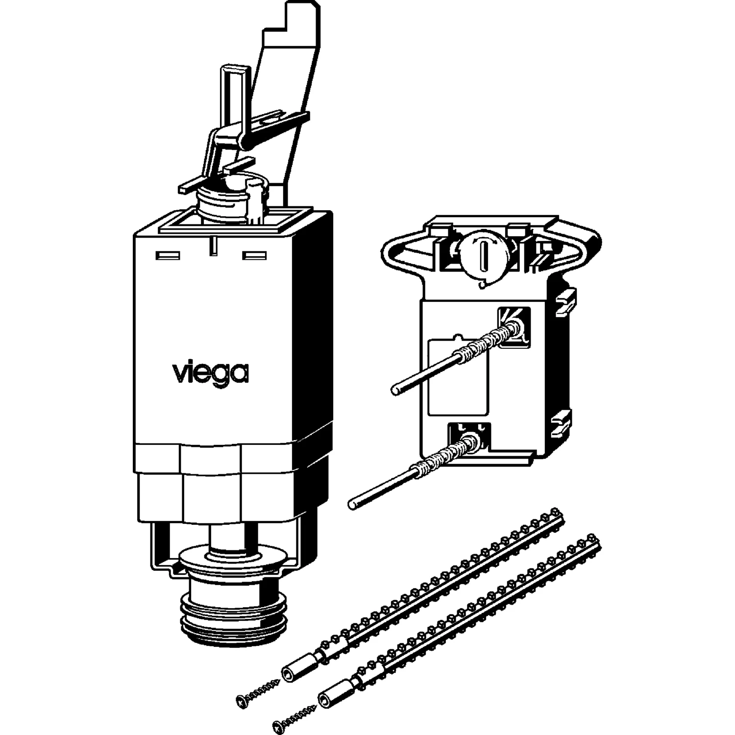Rysunek techniczny zestawu konwersyjnego Viega model 8038, Viega
