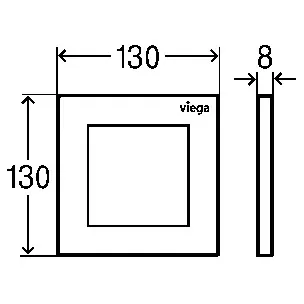 Viega Urinal-Betätigungsplatte für Prevista Visign for Style 21, Modell 8611.2 Bild 5