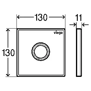 Viega Urinal-Betätigungsplatte für Prevista Visign for Public 12 Infrarot-Spülauslösung, Modell 8635.2 Bild 5