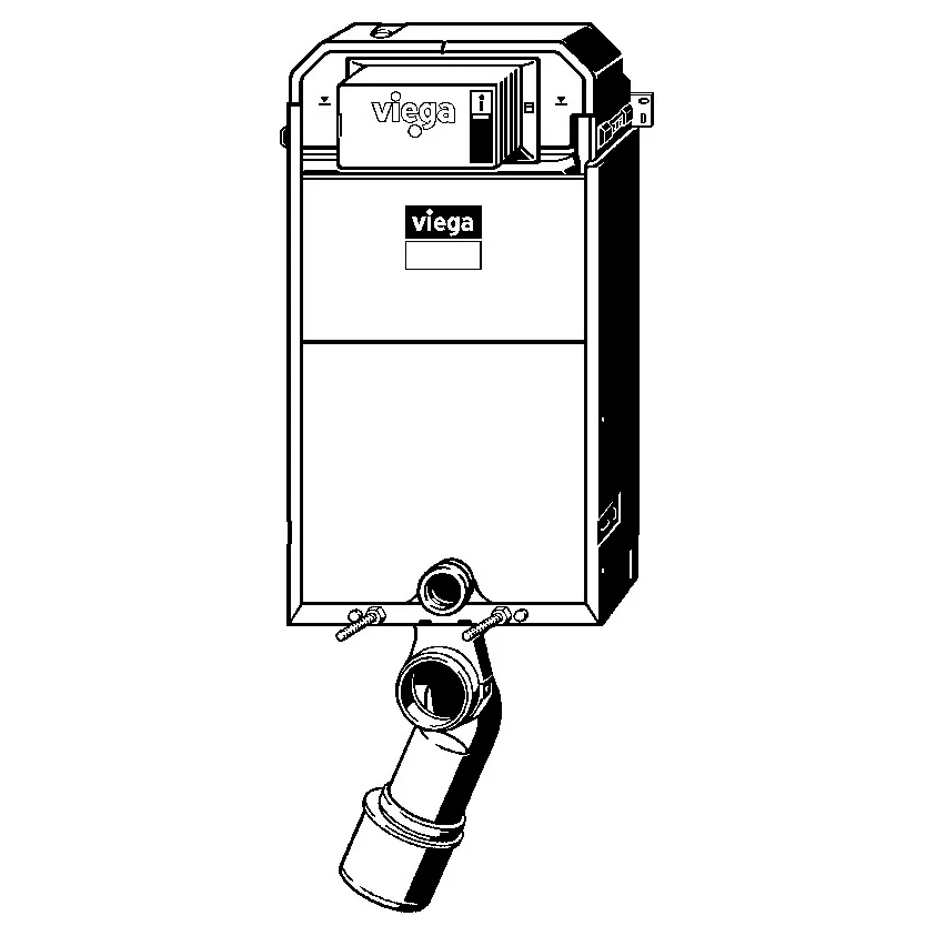Viega Prevista Pure-WC-Block mit Lüfteranschluss, 107,7 cm, Modell 8512.31 Bild 2