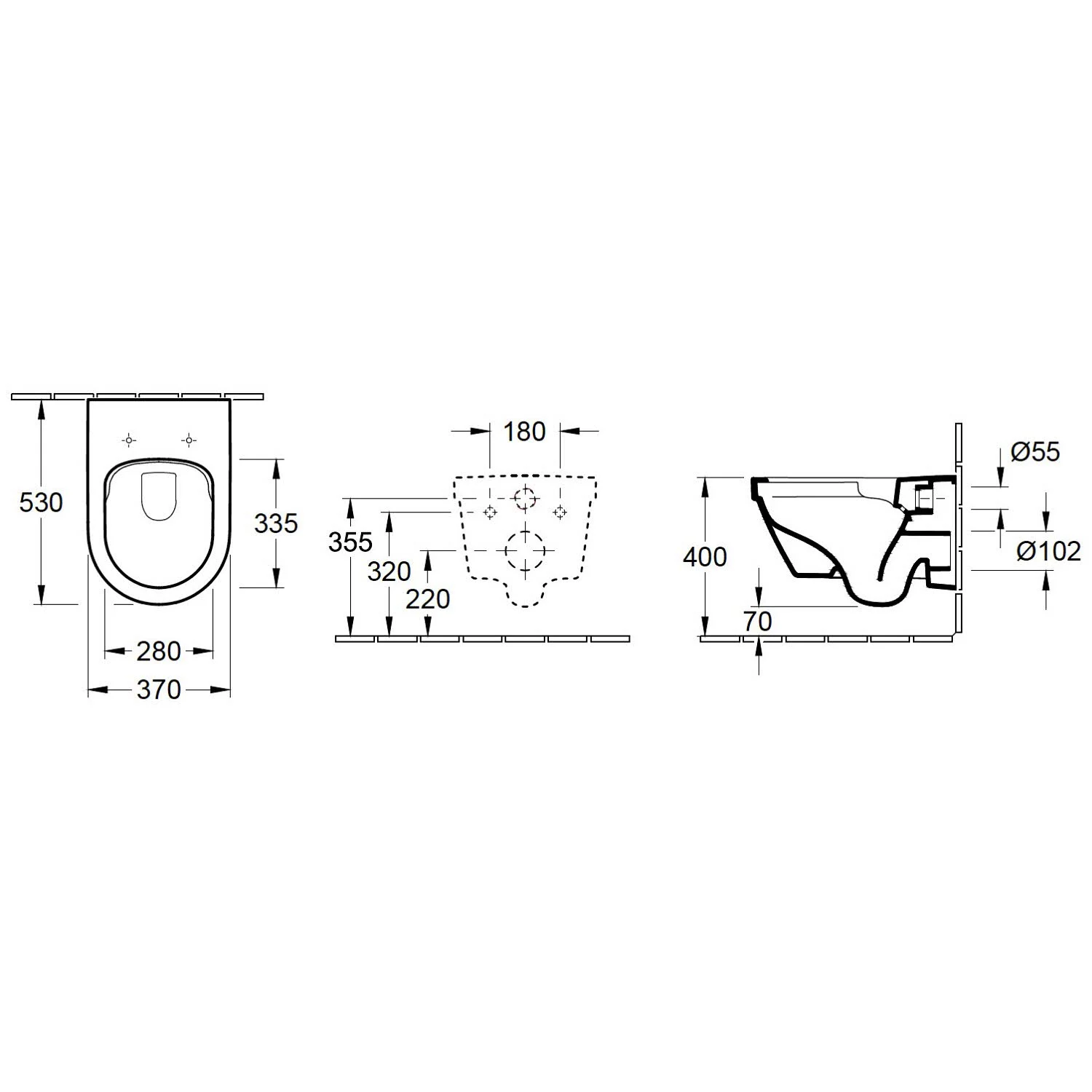 Villeroy & Boch Architectura Wand-WC DirectFlush Combi-Pack mit WC-Sitz Bild 5